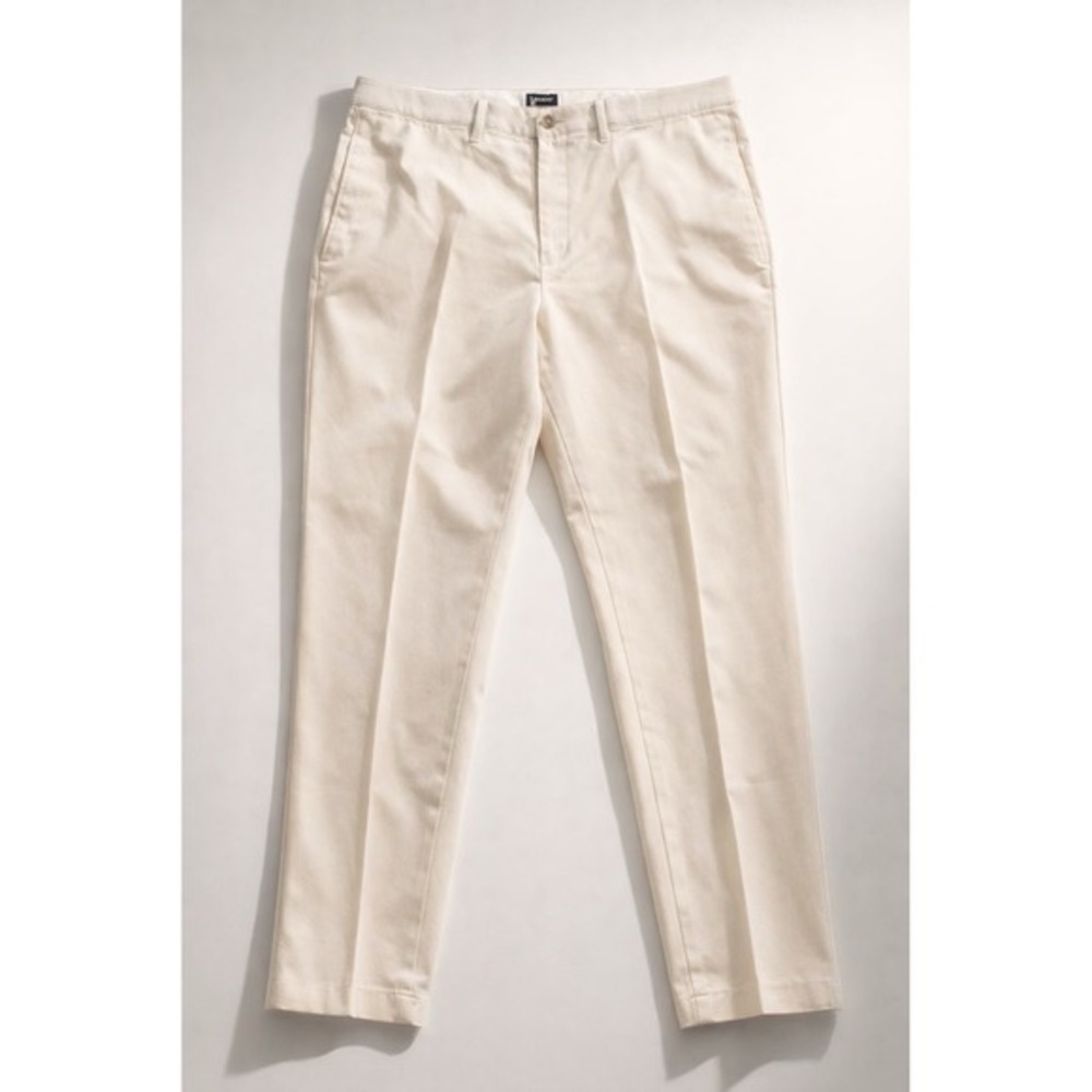 2 Pair-Lands End Traditional Fit Chino Straight Leg Flat Front Preppy Classic-38 - Picture 3 of 15